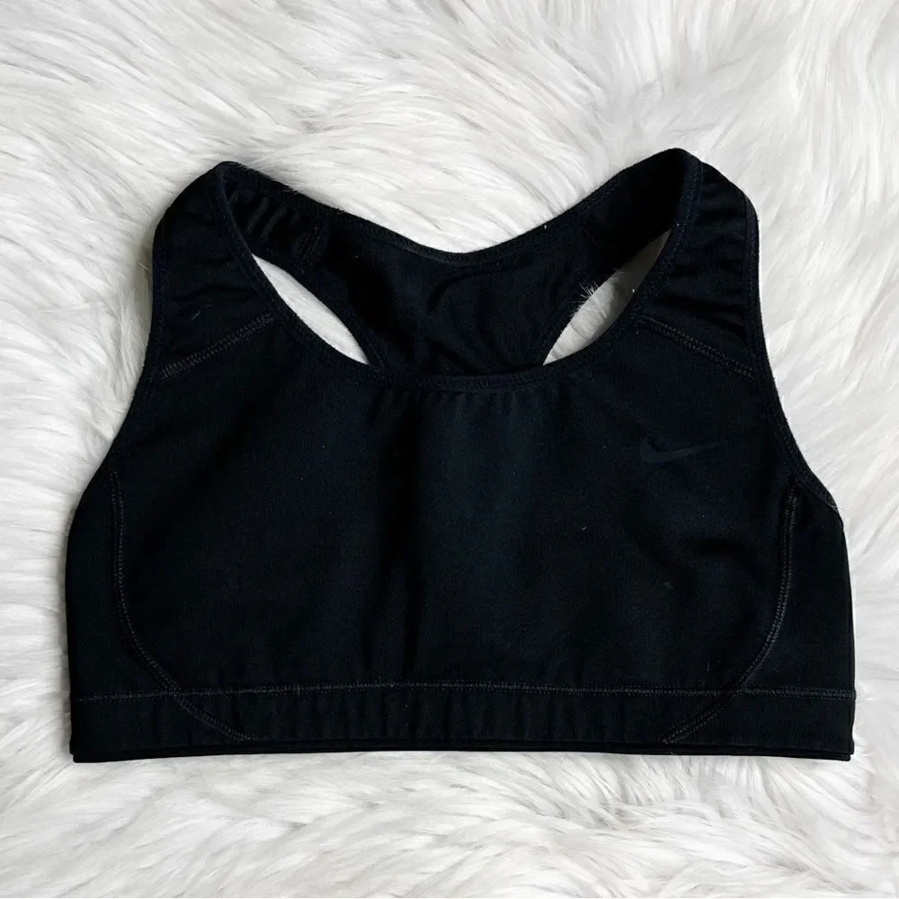 Nike Dri Fit Racer Back Sports Bra Black Size XS